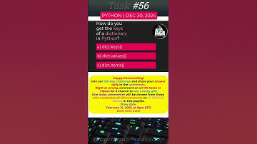 #py-Task056 - Python Quick Tips: Getting the Keys of a Dictionary in Python 🔑