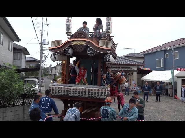 平成24年茨城県土浦市土浦祇園祭 田中一丁目の山車 迎祇園の巡行 - YouTube