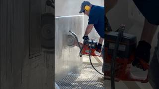 K760 Cut-n-Break   Breaker Bar = Clean Concrete Openings - Quick Start to an Egress Opening