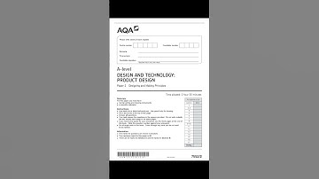 AQA A level DESIGN AND TECHNOLOGY PRODUCT DESIGN 75522 Paper 2 Designing and Making Principles