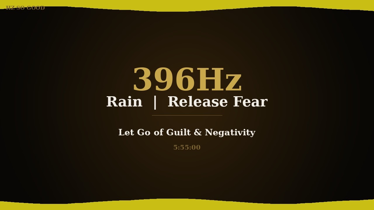 396Hz Rain | Black Screen | Solfeggio Frequency | Sleep & Meditation | Hz So Good