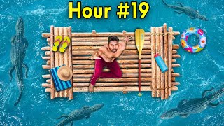 24 Hours On a Homemade Raft Challenge