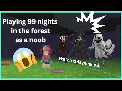 Playing 99 Nights In The Forest As a NOOB | this was soo chaotic | 99 Nights In The Forest | Roblox