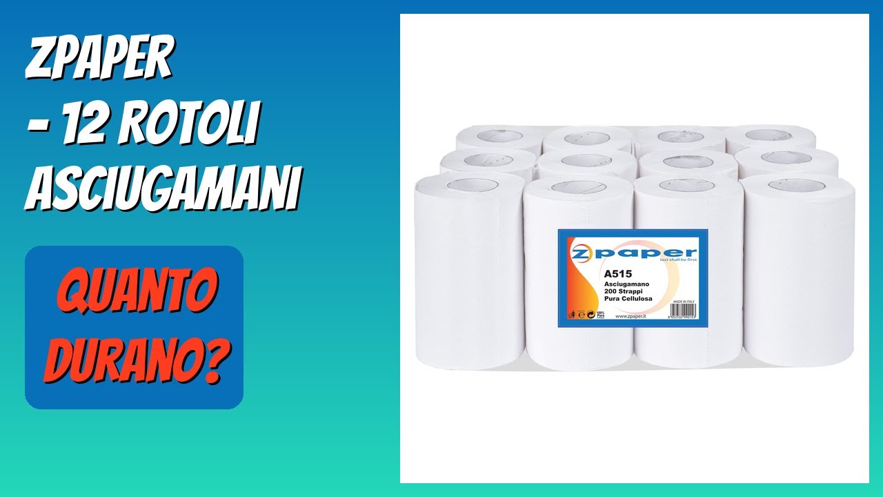 Zpaper RECENSIONE (2026) : Zpaper - 12 Rotoli Asciugamani. DETTAGLI - YouTube
