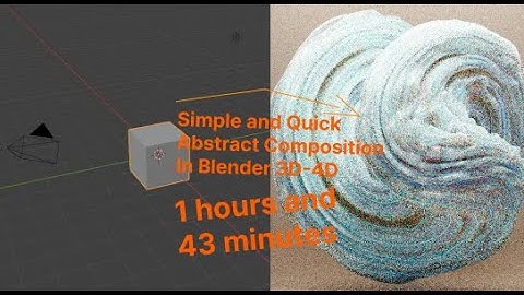 Simple and Quick Abstract Composition In Blender 3D-4D