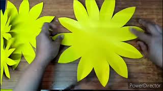 Making 3D Sunflowers For Maeyon Decorations At Fouzia Khatoon Art And Craft