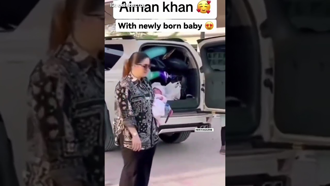 aiman khan with newly born baby