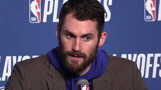 Kevin Love reacts to Cavs win over Raptors in Game 3