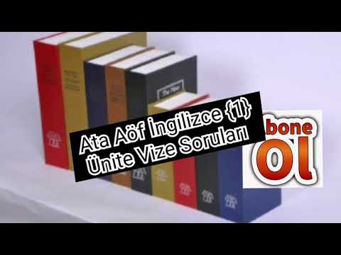 Ata Aöf İngilizce {1} Ünite Vize soruları #Eğitimhanem#İngilizce1#ataaöf#açıköğretim