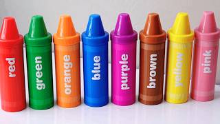 Learn Colors Match Rainbow Toys And Crayon- Learn Colors, Numbers For Toddlers And Babies