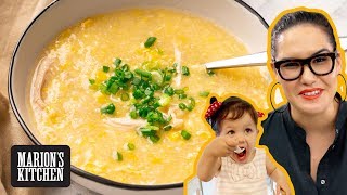 Chicken Sweetcorn Soup For Big & Little Kids - Marion's Kitchen