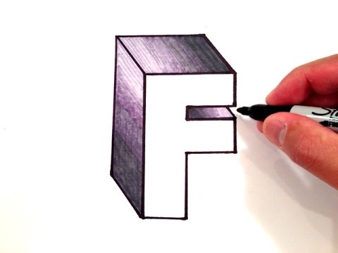 Hedendaags How to Draw the Letter F in 3D - YouTube AZ-34