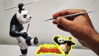 Clay Sculpting: KUNG FU PANDA Clay figure making process | polymer clay sculpture | Diy with clay