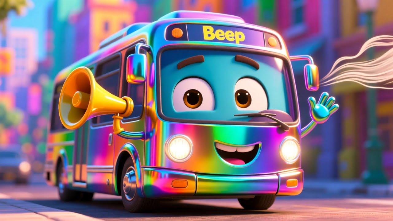 Beep Bus in Rainbow City 🚌🌈🍼 | Fun Learning Adventure for Kids | Preschool Educational Video