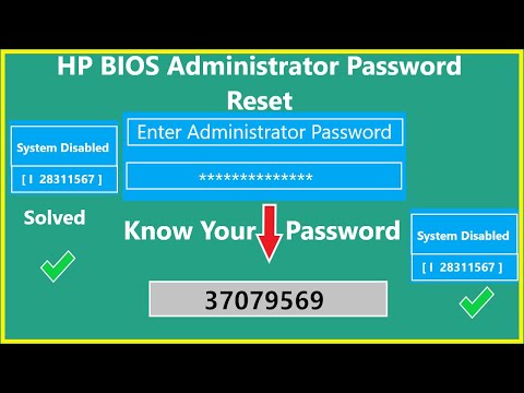 How to reset HP BIOS Administrator Password /reset BIOS Setup password/BIOS Password win10|| OnTeque