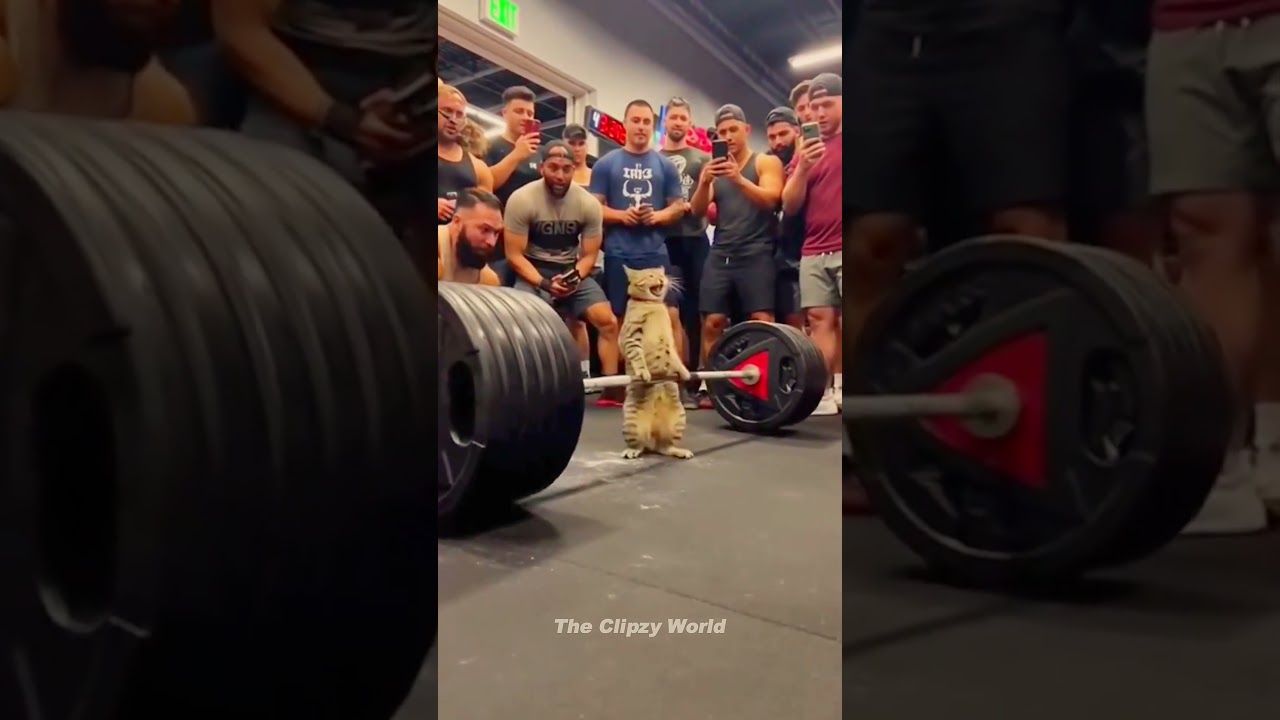 Unbelievable! A CAT Lifting Heavy Weights 🐱🔥 