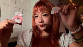 asmr putting stickers on your face (this or that, sticky tapping, camera touching) screenshot 3