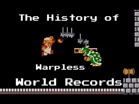 super mario bros warpless world records