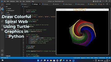 Draw Colorful Spiral Web Using Turtle Graphics in Python