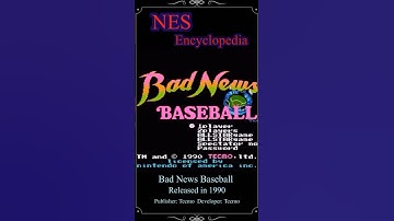 NES Encyclopedia - Bad News Baseball - Released 1990 #NESencyclopedia #nes #retrogaming