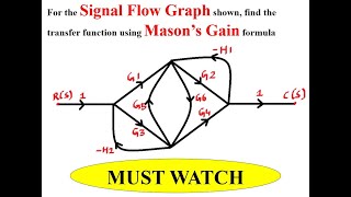 Q3.c For the Signal Flow Graph find the transfer function using Mason's Gain formula