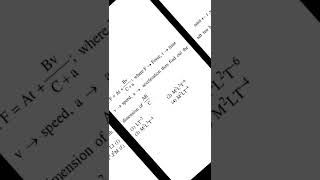 Dimensional Analysis Problem with Solution. #physics #problem
