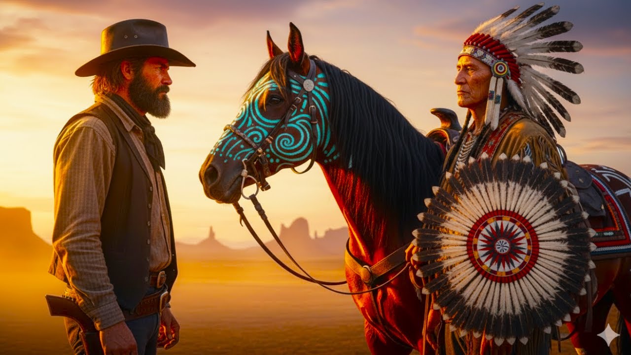 Он вернул украденного коня апачам — на закате они привезли кого-то, связанным на седле
