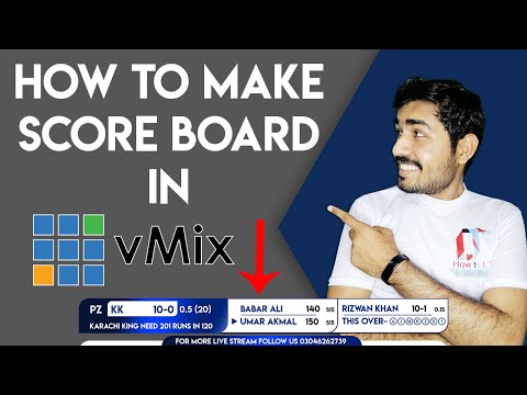 How to Make Scoreboard In Vmix | How To Add live cricket score | vmix cricket