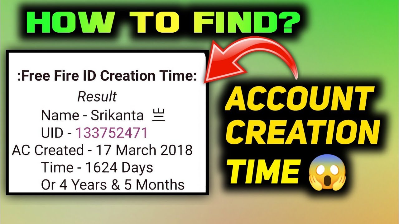 ➤ ¿Cómo saber cuándo cree mi cuenta de Free Fire con ID de