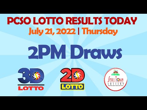 2PM PCSO Lotto Result July 21 2022 - 3D, 2D, STL Visayas and Mindanao