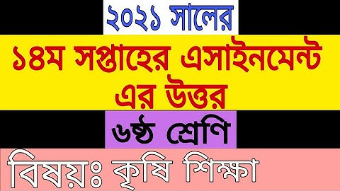 14th week assignment answer of class 6