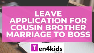 Leave Application for Cousin Brother Marriage to Boss screenshot 2