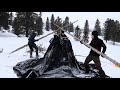 Pernotto Invernale Bushcraft nelle Dolomiti con stufa a legna - Hot Tento Snow Winter - PeschoAnvi