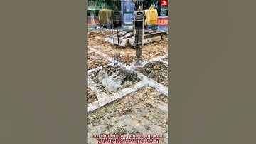 Foundation Compaction Work – with Excavator Mounted Soil Tamper #work