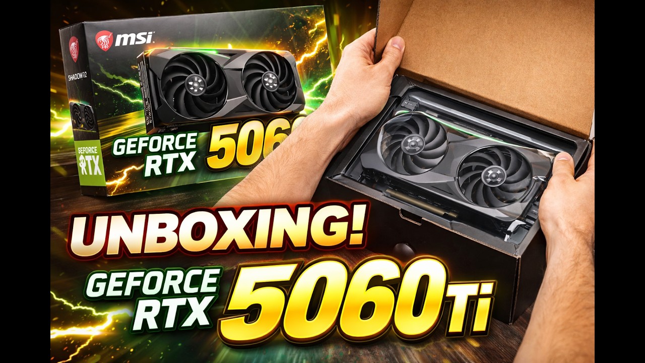 MSI RTX 5060 Ti 16GB Unboxing 🔥 Shadow 2X GPU First Look