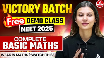 Basic Maths for NEET 2025 | Demo Class of Victory Batch | Tamanna Chaudhary