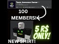 MY NEW 100 MEMBERS SPECIAL SHIRT! (5 ROBUX ONLY!) | Roblox