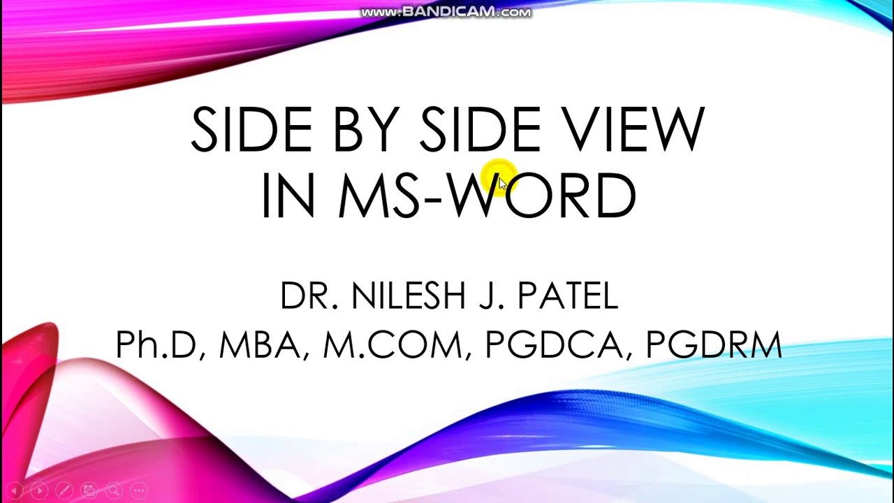 Side By Side View In Word YouTube