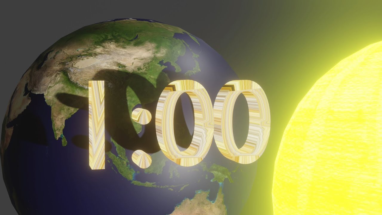 60 Second Earth Timer Countdown Spinning World - 1 minute Task Timer ...