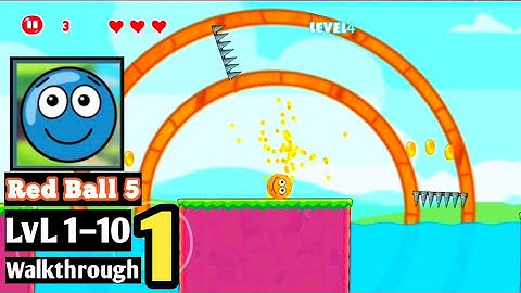Red Ball 5 | Gameplay lvl 1–10 | Walkthrough part 1 (ios, Android)