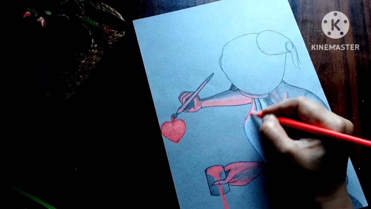 drawing on toned paper |drawing on toned paper with colored pencils|drawing on toned paper tutorial