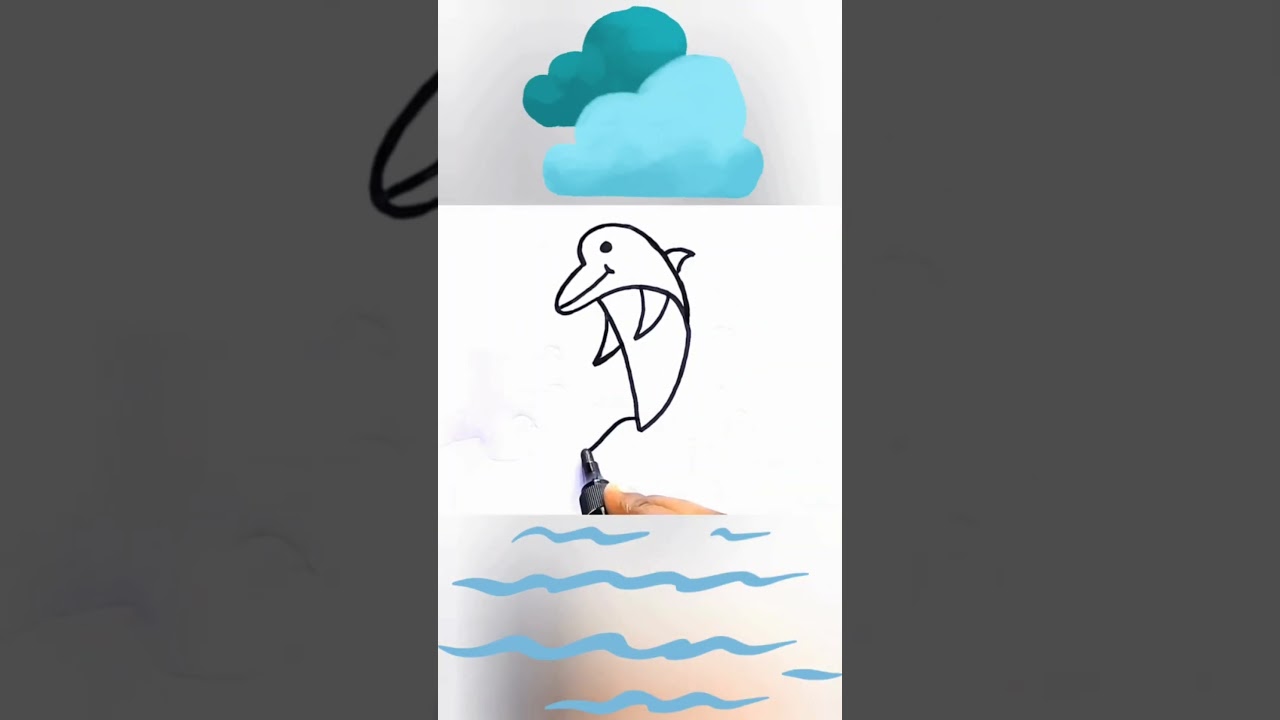 How To Draw A Dolphin | Easy Drawing | Drawing Steps 101 