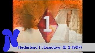 Nederland 1 closedown (8-3-1997)