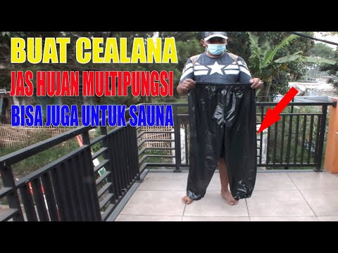 Menjahit Celana Jas Hujan Multifungsi - Bisa Juga Pake Olahrag Dari Bahan Mika