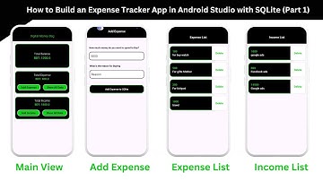 How to Build an Expense Tracker App in Android Studio with SQLite ( Part1 )"
