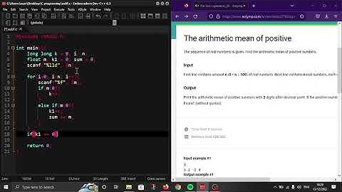 "The arithmetic mean of positive" in C programming language. #Eolymp problem 910.