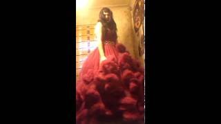 Red cloud dress crossdressing 1