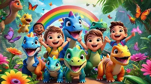 Dinosaur Adventure Song | Stomp, Roar & Play! | Fun Dino Rhyme for Kids