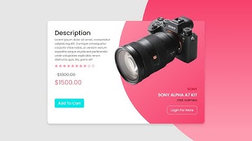 How To Create A Product Card using HTML & CSS | Ecommerce Product Card