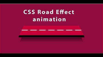 How To Create An Endless Road Animation Effect Only HTML And CSS